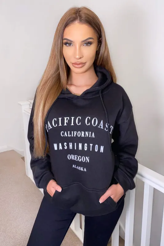Black Pacific Coast Hoodie sold by AX Paris