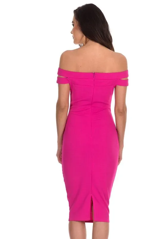 Pink Double Strap Midi Dress sold by AX Paris product image thumbnail 3