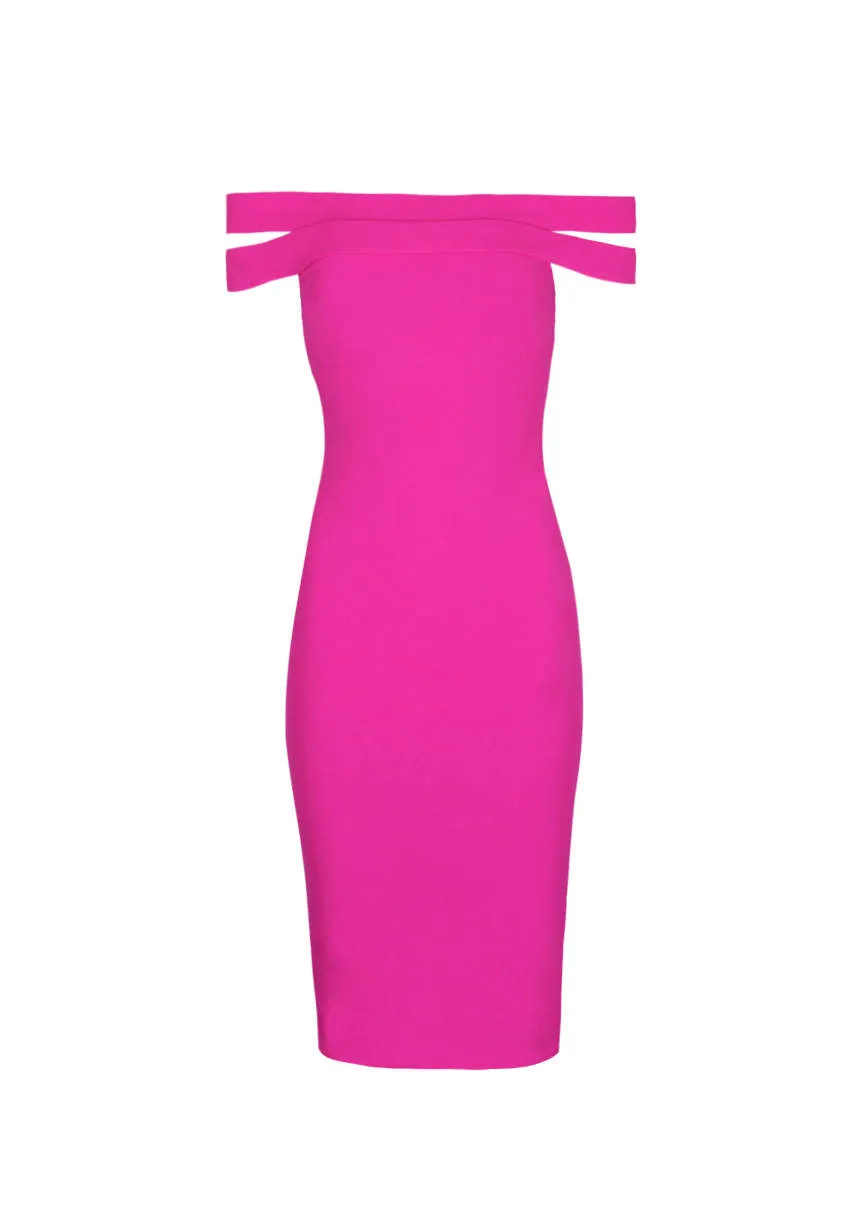 Pink Double Strap Midi Dress sold by AX Paris product image thumbnail 4