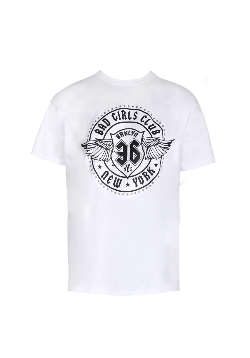 White Bad Girls Slogan T-Shirt sold by AX Paris product image thumbnail 4