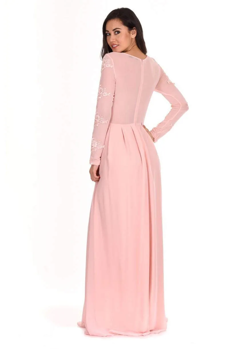 Lace Detail Sleeved Maxi Dress sold by AX Paris product image thumbnail 3