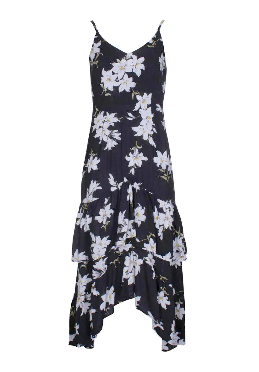 Black Double Frill Bottom Maxi Dress sold by AX Paris product image thumbnail 3