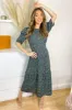 Multi Floral Ditsy Print Frill Hem Midi Dress sold by AX Paris