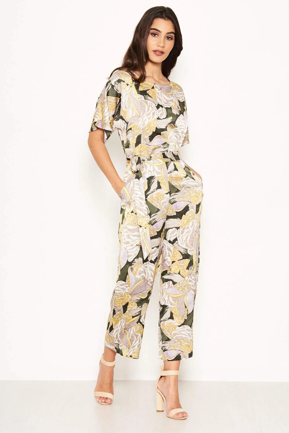 Printed Tie Belt Culotte Jumpsuit sold by AX Paris product image thumbnail 5