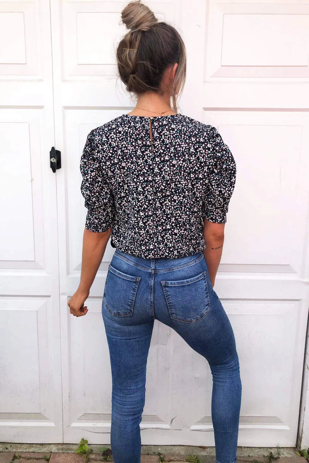 Navy Floral Ditsy Top sold by AX Paris product image thumbnail 4