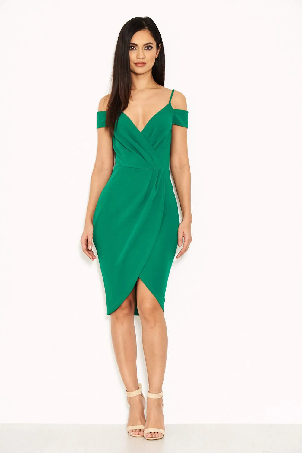 Green Wrap Around Dress sold by AX Paris product image thumbnail 2