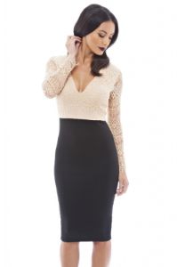 2 in 1 Long Sleeved Lace Dress sold by AX Paris