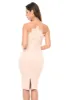 Pink Lace Detailed Midi Dress With Spaghetti Straps sold by AX Paris
