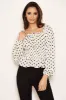 Cream Polka Dot Long Sleeve Top sold by AX Paris