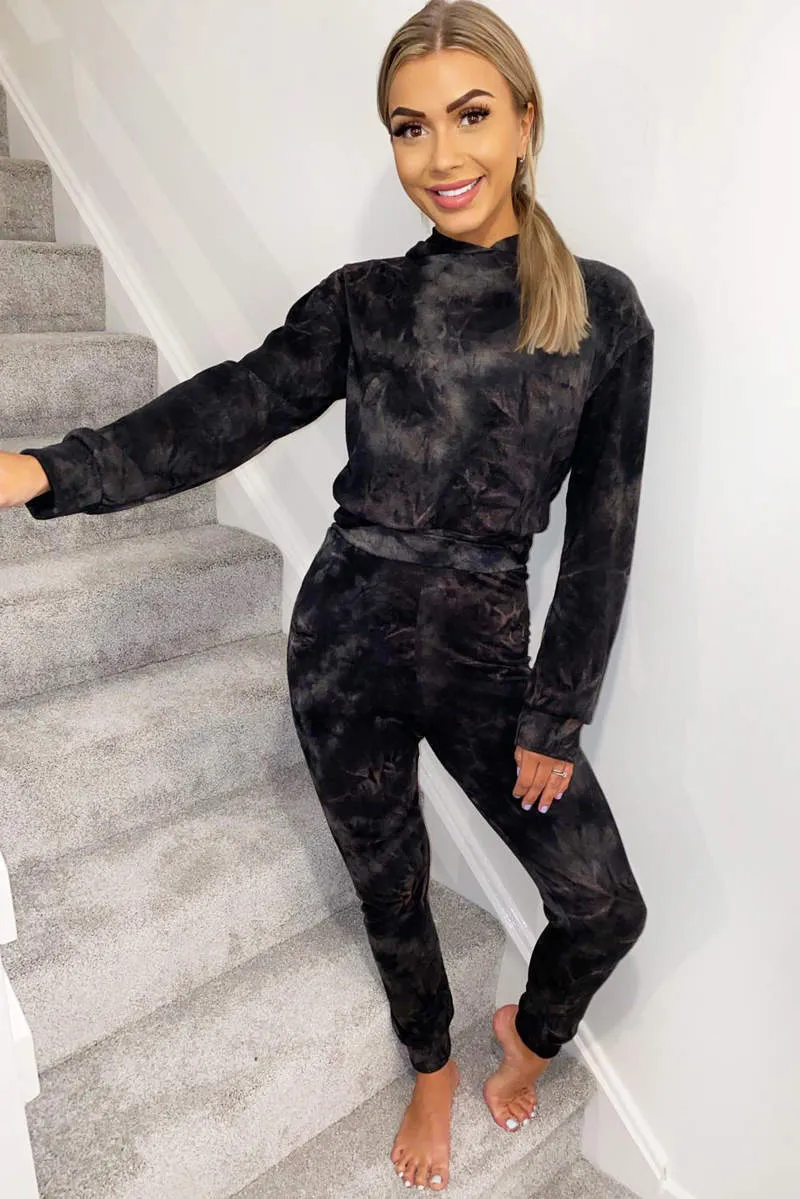 Grey Tie Dye Hoodie and Joggers Set sold by AX Paris product image thumbnail 3