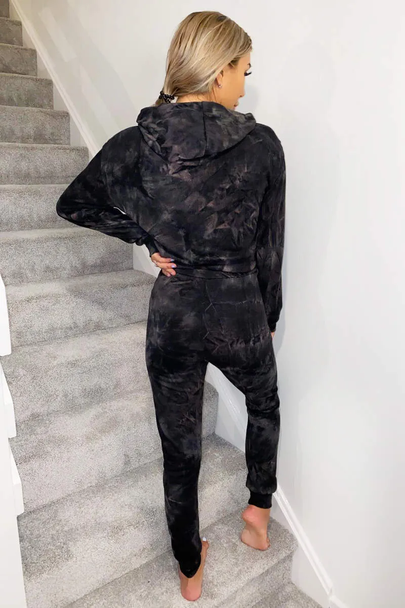 Grey Tie Dye Hoodie and Joggers Set sold by AX Paris product image thumbnail 4