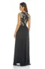 black Floral 2 in 1 V Neck Maxi Dress sold by AX Paris