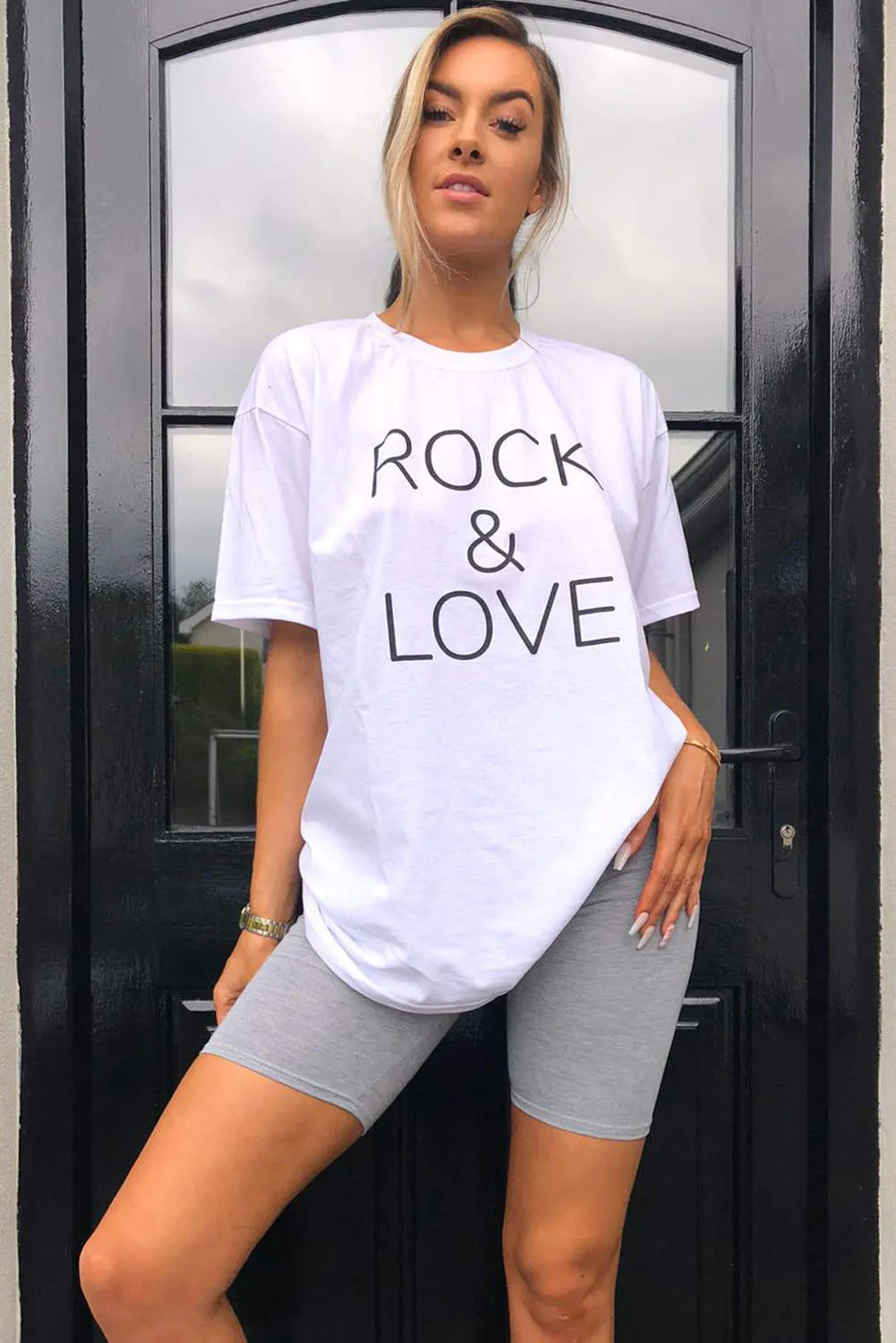 White Rock and Love T-Shirt sold by AX Paris product image thumbnail 2