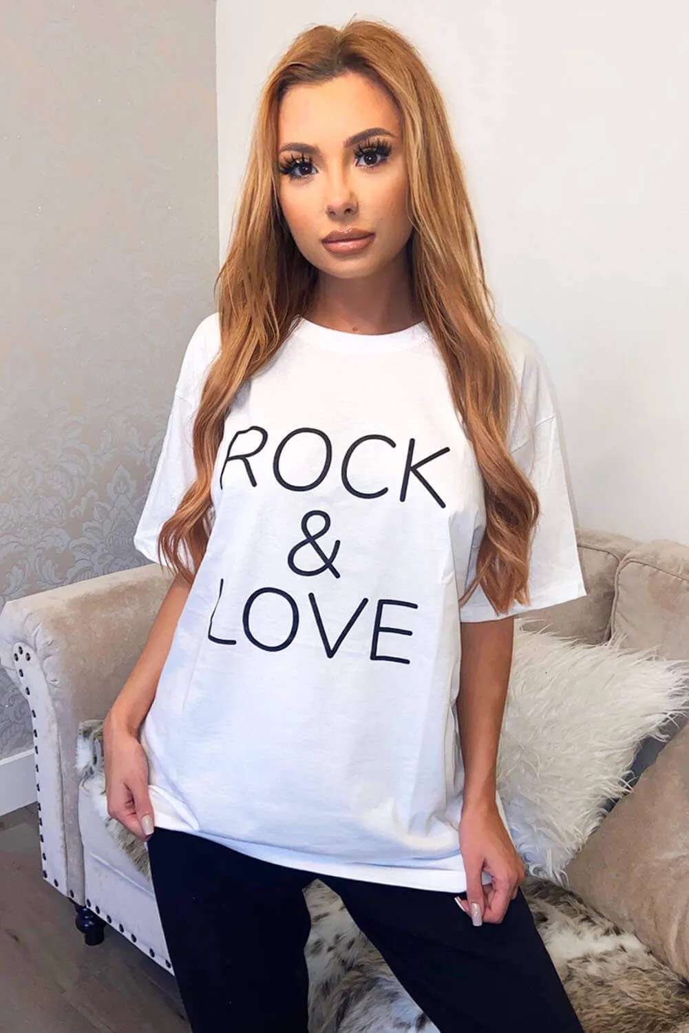 White Rock and Love T-Shirt sold by AX Paris
