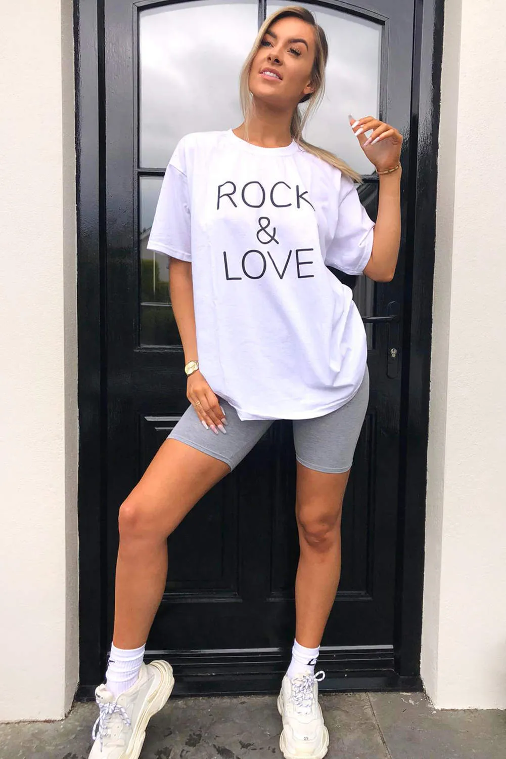 White Rock and Love T-Shirt sold by AX Paris product image thumbnail 4
