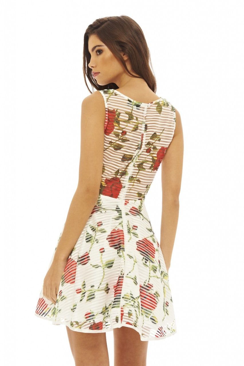 Rose Printed Skater Dress sold by AX Paris product image thumbnail 4
