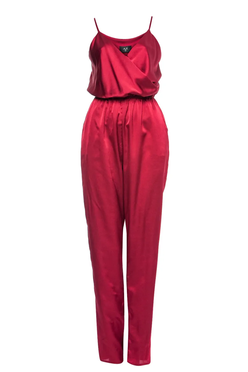 Wine Strappy Jumpsuit sold by AX Paris product image thumbnail 2