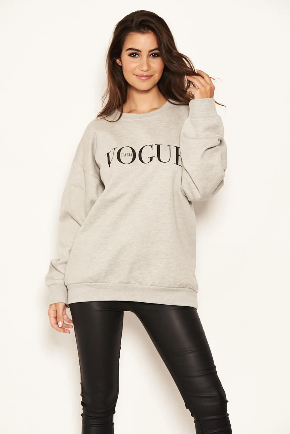 Grey Printed Sweatshirt sold by AX Paris product image thumbnail 3