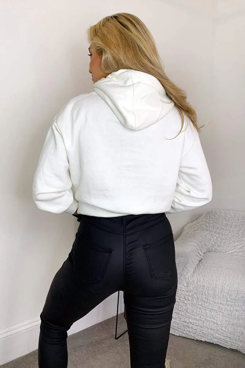 Cream Oversized Hoodie sold by AX Paris product image thumbnail 4