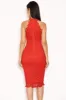 Red Halter Neck Midi Dress sold by AX Paris