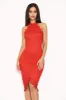 Red Halter Neck Midi Dress sold by AX Paris