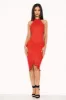 Red Halter Neck Midi Dress sold by AX Paris
