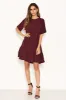 Plum Frill Hem Shift Dress sold by AX Paris