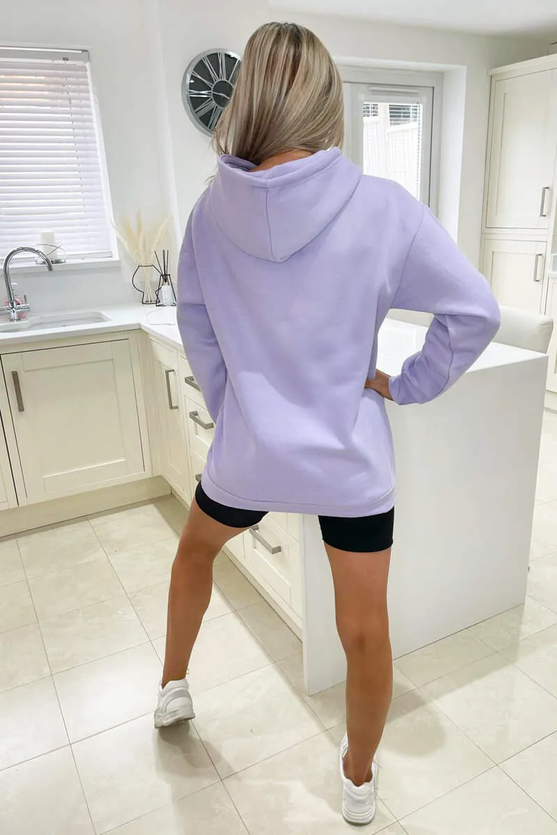 Lilac Oversized Hoodie sold by AX Paris product image thumbnail 5