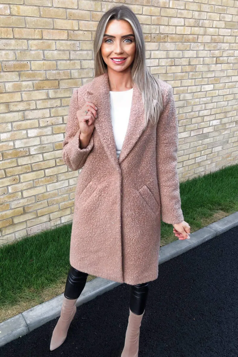 Camel Long Teddy Coat sold by AX Paris product image thumbnail 2