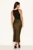 Khaki Animal Print Midi Skirt sold by AX Paris