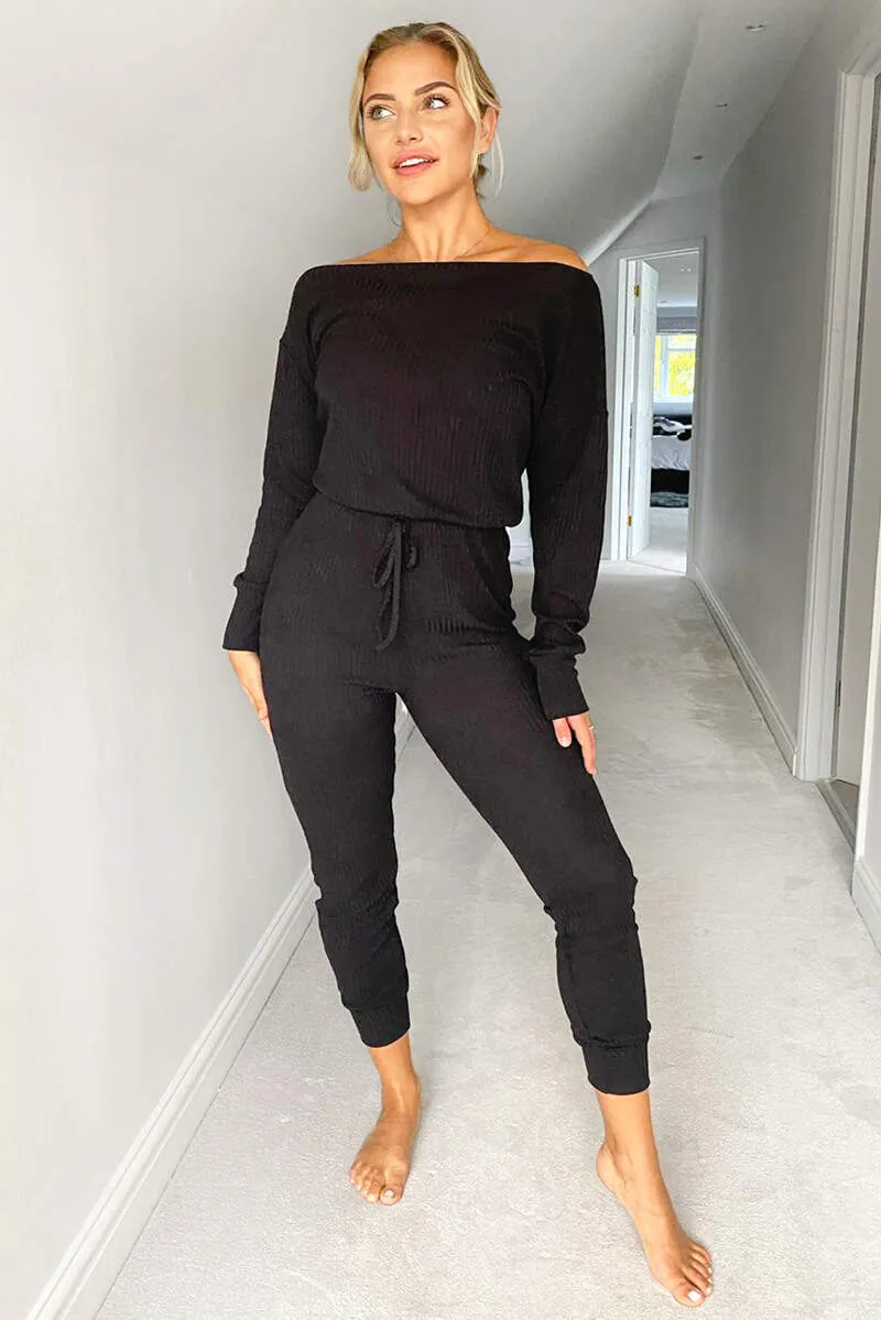 Black Knitted Long Sleeve Jumpsuit sold by AX Paris product image thumbnail 2