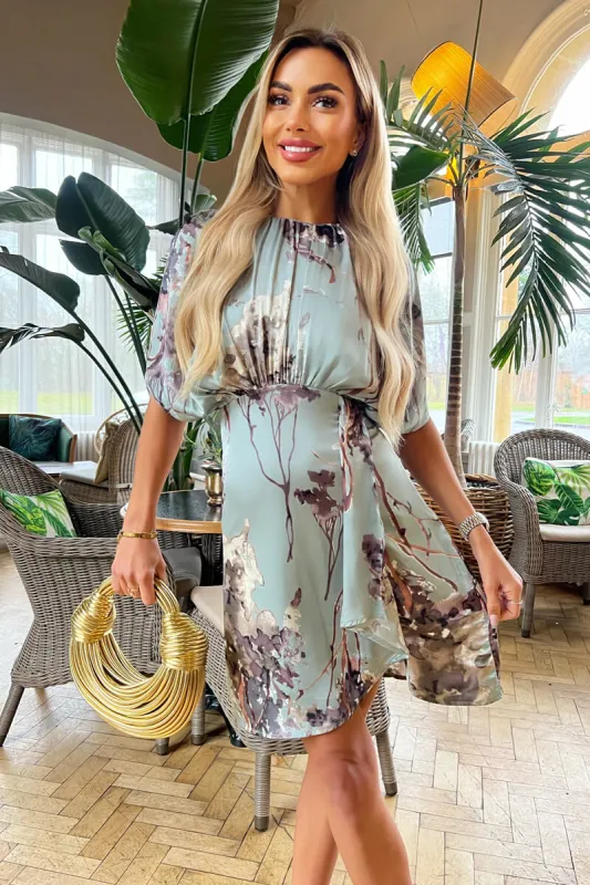 Duck Egg Print Batwing Mini Dress sold by AX Paris