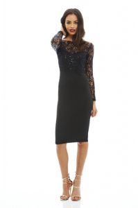 Sequin Top Bodycon Midi Dress sold by AX Paris