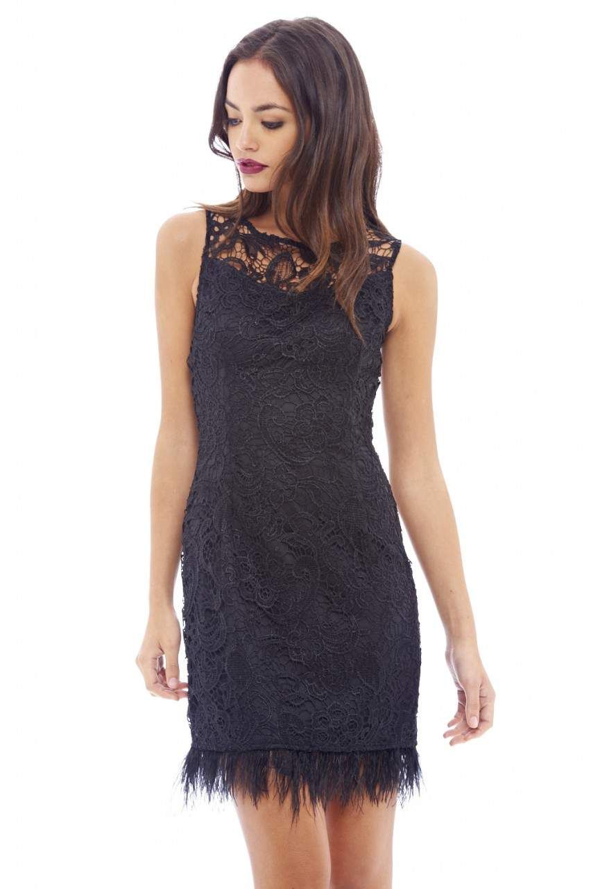 Lace Crochet Detail Bodycon Dress sold by AX Paris product image thumbnail 3