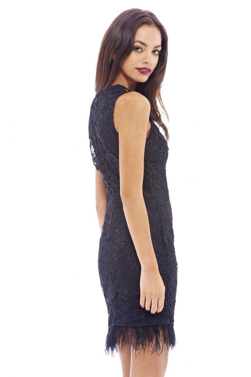 Lace Crochet Detail Bodycon Dress sold by AX Paris product image thumbnail 4