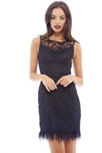 Lace Crochet Detail Bodycon Dress sold by AX Paris
