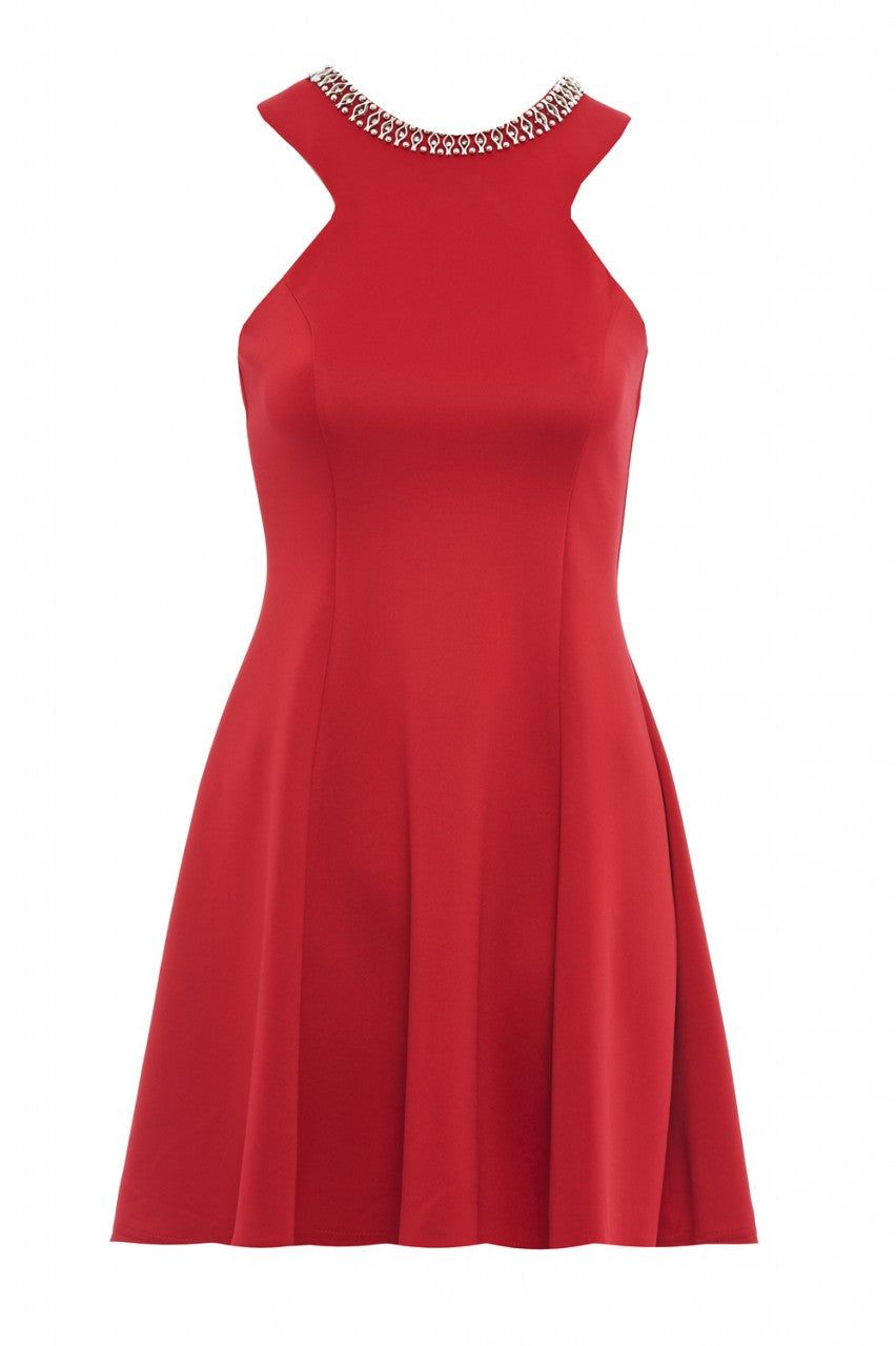 Embellished Neck Skater Dress sold by AX Paris product image thumbnail 5