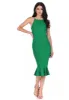 Green Bodycon Midi Dress With Frill Hem sold by AX Paris