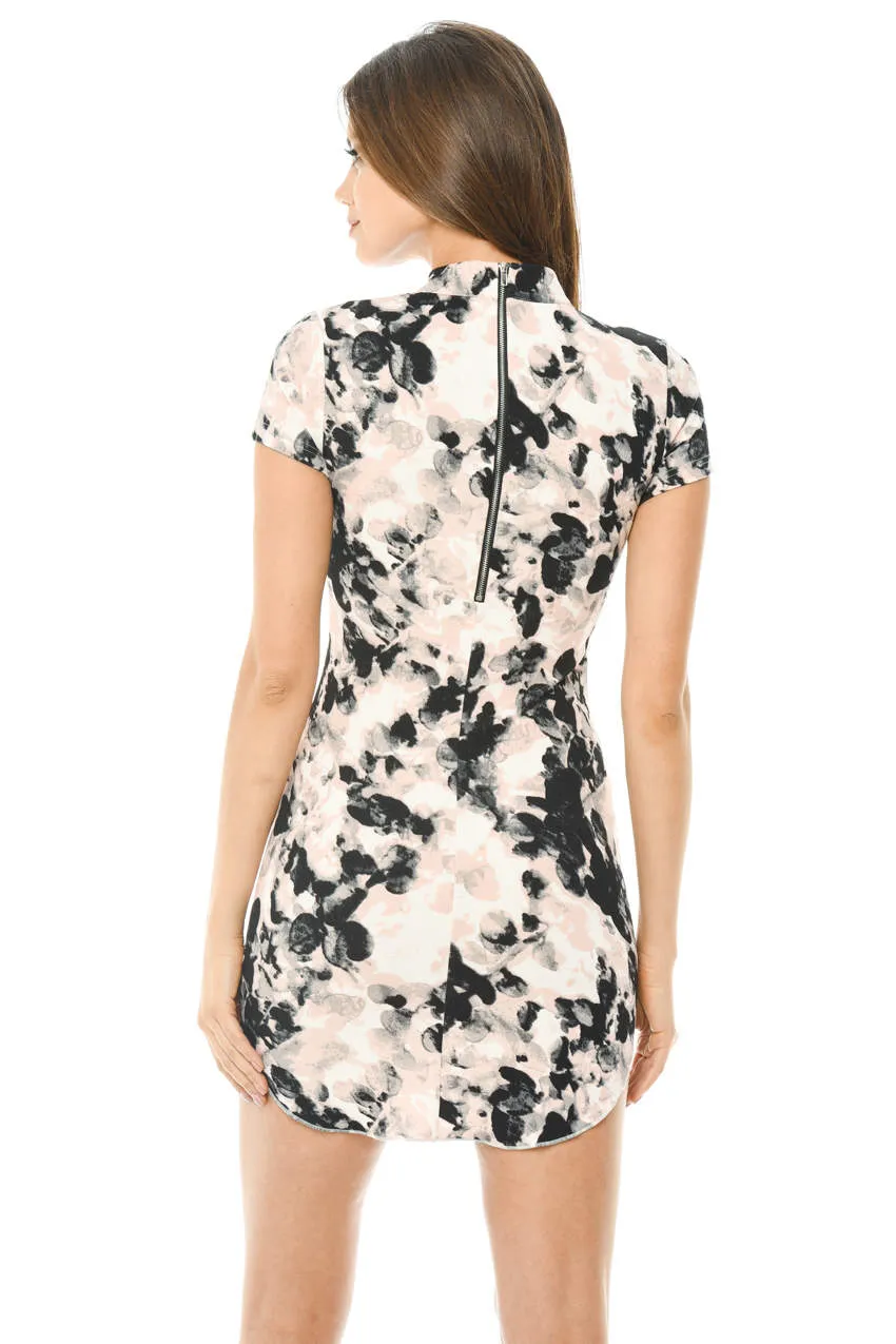 Printed Short Sleeve Bodycon Mini Dress sold by AX Paris product image thumbnail 3