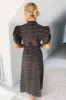 Black Ditsy Floral Puff Sleeve Midi Dress sold by AX Paris