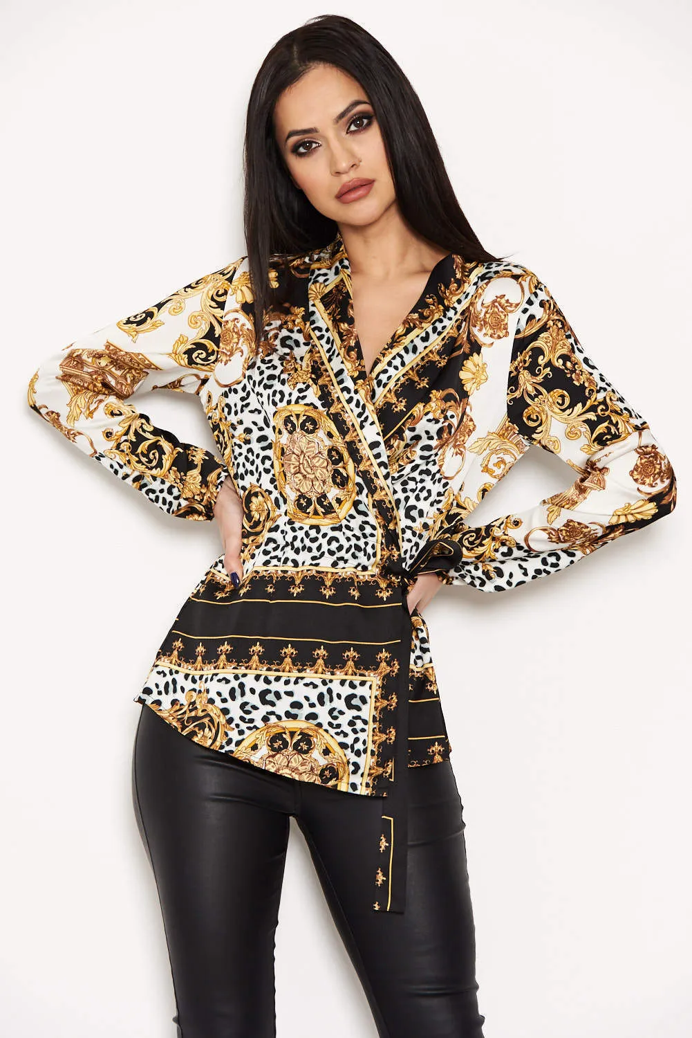 Printed Wrap Top sold by AX Paris product image thumbnail 4