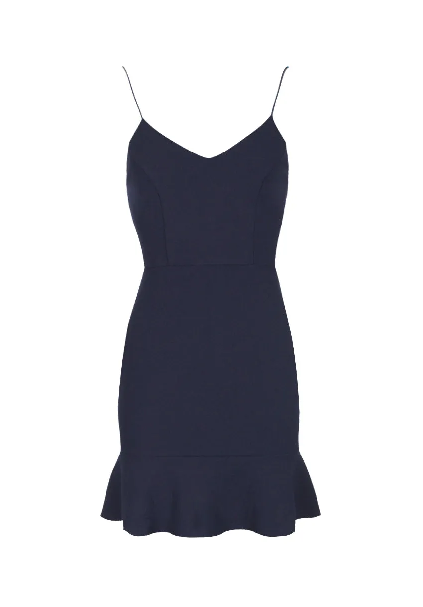 Navy Frill Hem Mini Dress sold by AX Paris product image thumbnail 4
