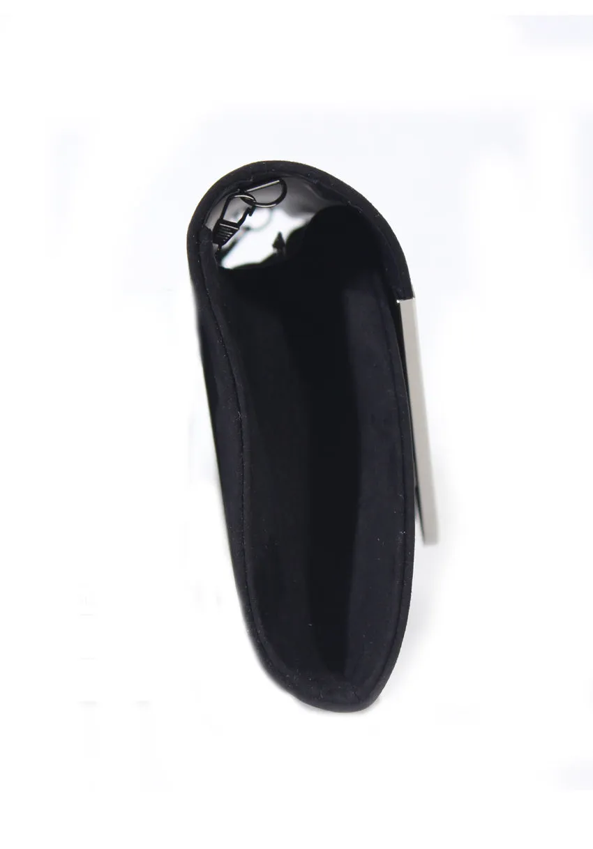 Black Rounded Clutch with Silver Detail sold by AX Paris product image thumbnail 2