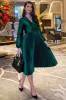 Teal Wrap Pleated Satin Dress sold by AX Paris