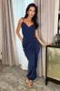 Navy Strappy Wrap Top Gathered Skirt Maxi Dress sold by AX Paris