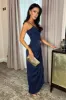 Navy Strappy Wrap Top Gathered Skirt Maxi Dress sold by AX Paris