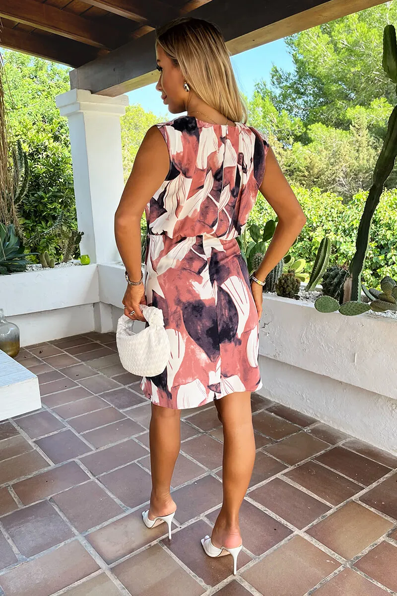 Multi Floral Print Round Neck Mini Dress sold by AX Paris product image thumbnail 5