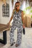 Black And White Zebra Print Button Front Tailored Waistcoat sold by AX Paris