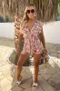 Multi Garden Print Wrap Top Tie Waist Playsuit sold by AX Paris