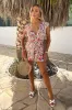 Multi Garden Print Wrap Top Tie Waist Playsuit sold by AX Paris